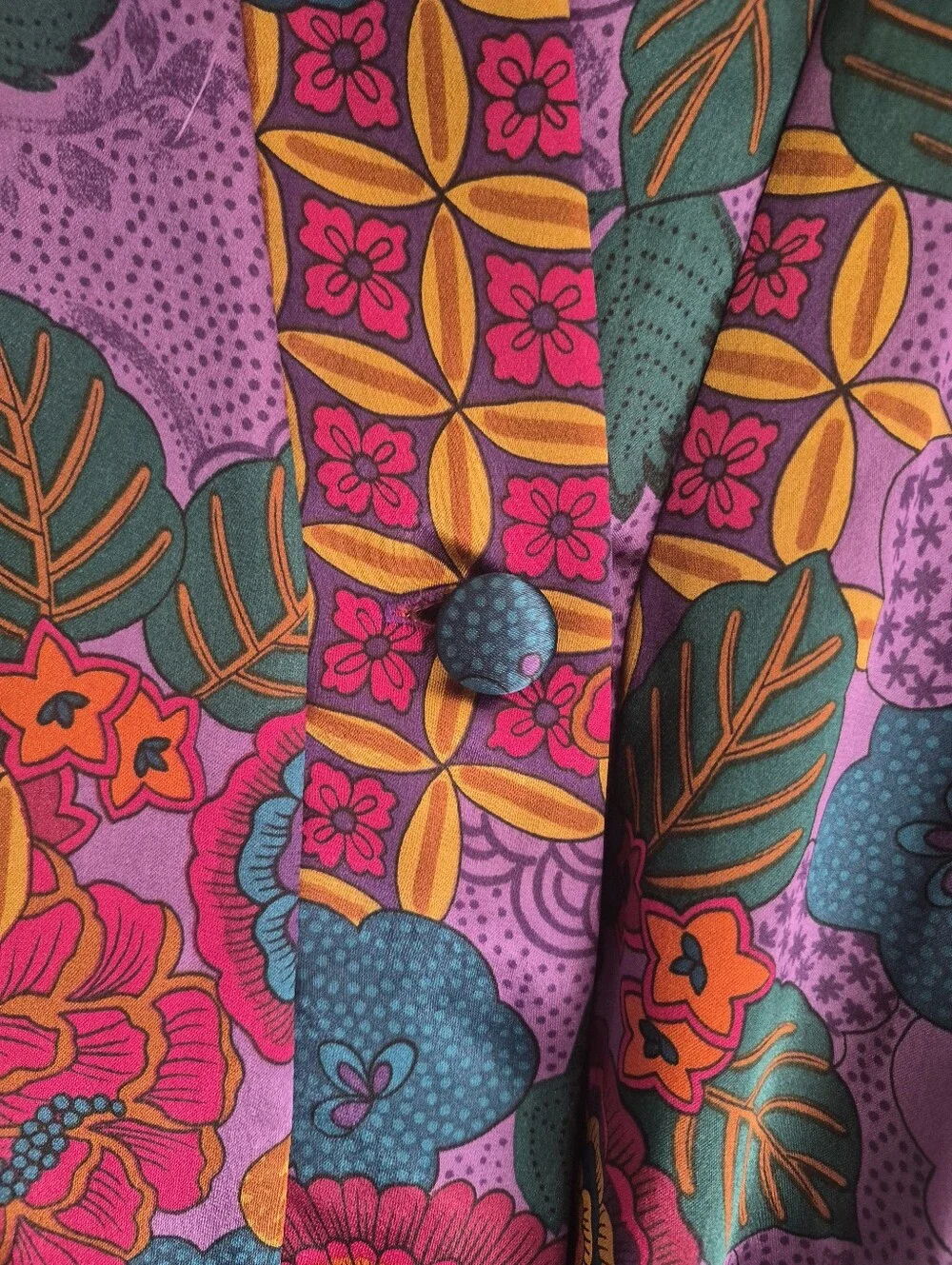 VTG 90s California Dynasty Padded Robe Romper Teddy Set Floral PS S
